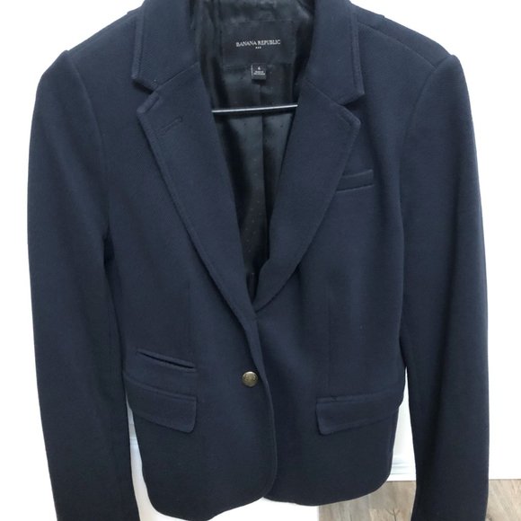 Navy Blue Academy Blazer from Banana Republic Factory - Picture 2 of 7